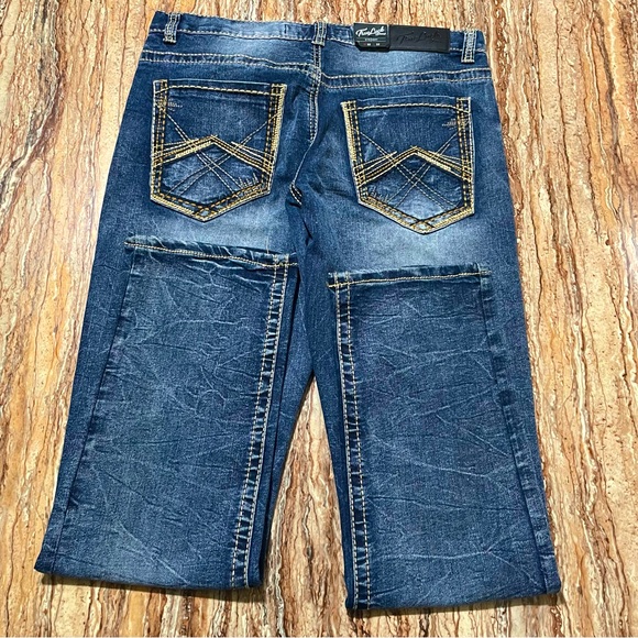True Luck Jeans Classic Stretch Blue Denim Men’s W 32 x L 32 Brand New - Picture 4 of 11